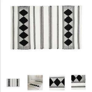Black and white rug